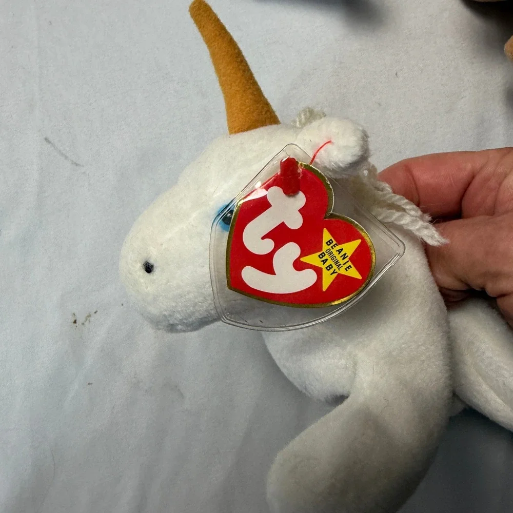 Ty Beanie Babies Collection Grace Neon Magic Hornsly &‎ More Plush Toys Lot of 7